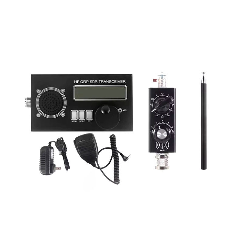 Hôte noir + microphone à main + antenne + alimentation américaine