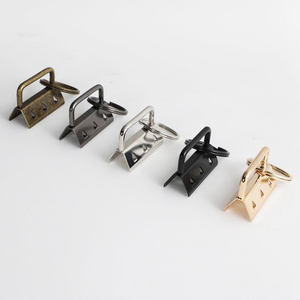 25mm 32mm <span class=keywords><strong>1</strong></span> אינץ 25mm צבעוני מתכת מפתח Fob חומרה Keychain עם מפתח טבעת להכנת Wristlet שרוך מפתח שרשרות ערכה