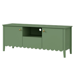 Diseño de perfil de onda directa de fábrica MDF pintura dos cajones escritorio de la computadora mesa de escritura con pata de madera maciza - Product Image 4