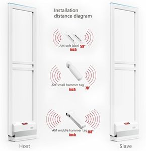 Conjunto completo AM 58kHz sistema antirrobo antena antirrobo Puerta de alarma de sonido y luz para seguridad de tienda minorista - Product Image 3