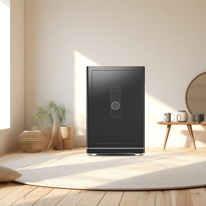 安全ボックスデジタル電子ロック付き耐火性固体スチール指紋ロックホームホテルデジタルセーフボックス - Product Image 1