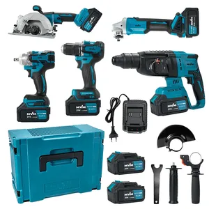 <strong>6</strong> in <strong>1</strong> 8 in <strong>1</strong> Available for MKT Combo Power Tools 4 <strong>Kits</strong> Tool Set 21v V Cordless Drills Battery DIY - Product Image 2