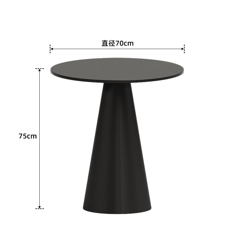 Table de négociation en dalle noire pure : diamètre 70 mm * hauteur 75 mm