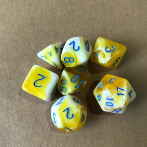 Wholesales 7 In1 Two-colored, Multi-Sided Liquid Core DND Dice <strong>Set</strong> for Role P:laying Games 23mm D20 Resin Sharp Edge Dice <strong>Set</strong> - Product Image 5