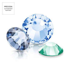 捷克共和国原装Preciosa Viva 12机器切割平背水晶石冷固定玻璃水钻珠光珠光