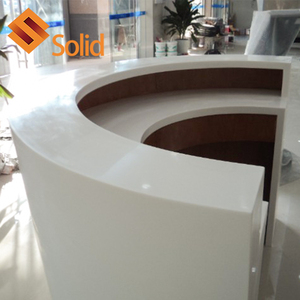 弯曲半圆亚克力固体表面酒店接待处提供OEM/ODM认证尺寸标准 - Product Image 3
