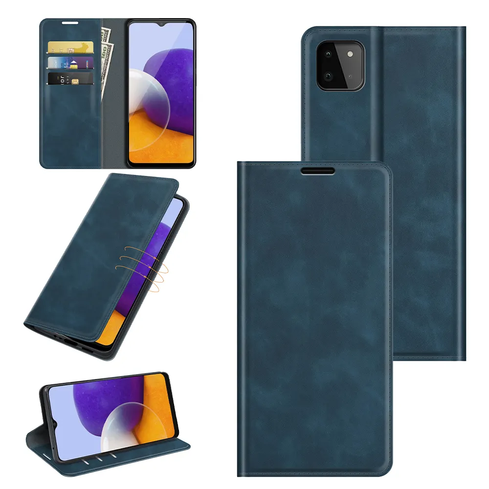 Funda de cuero con sensación sedosa para Samsung A22 Quantum 2