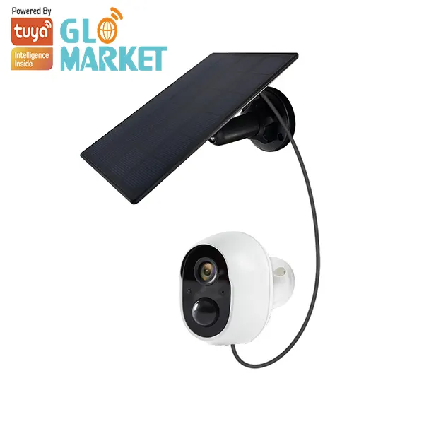 Glomarket Wifi energia solare Smart telecamera di sorveglianza per esterni senza fili telecamere di sicurezza