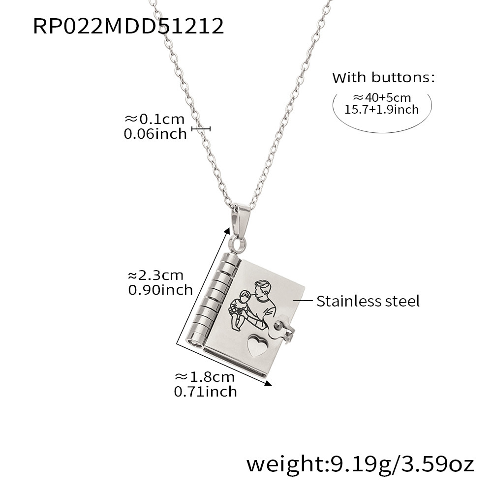 RP022 Collier couleur acier - Style papa