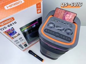 QS-6816 canale singolo di alta qualità per altoparlante Bluetooth per feste e palco all'aperto con illuminazione a LED RGB e suono dei bassi - Product Image 6