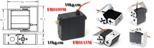 Feetech 10kg digitale 180 ° rotazione doppio albero RC Servo RC Robot barca elicottero Hobby sistemi Radio componenti motore giroscopi-modello