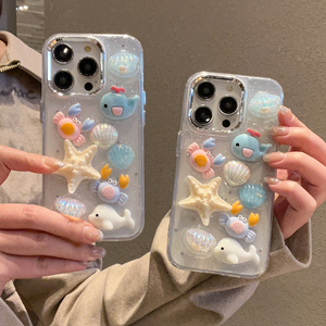 Lüks 3D damla tutkal küçük balık tasarım silikon cep telefonu kılıfı lüks kabuk geri - Product Image 5