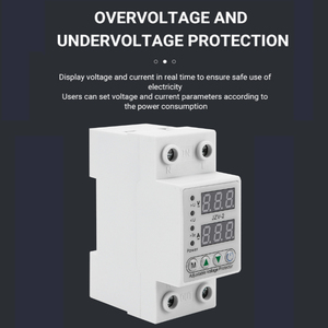 Factory Price Din Rain Over Current <strong>Voltage</strong> Protector Device AC 1-63A 220V 230V Adjustable <strong>Voltage</strong> Regulator - Product Image 2
