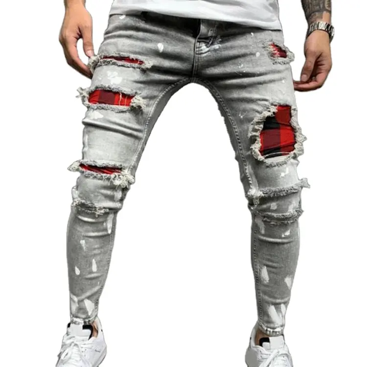 Pantalones vaqueros de alta calidad personalizados para hombre Casual Boyfriend Skinny Fit Jeans Denim Jeans para hombre