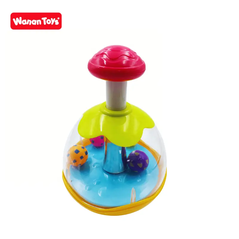 어린이 재미있는 푸시 스핀 핸드 트레이닝 게임 교육 장난감 프레스 회전 목마 장난감 아기를위한 플라스틱 다채로운 회 전자 놀이 장난감