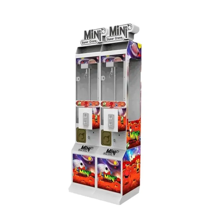 Mini distributeur automatique de grue à griffes Machine de capture de poupée pour enfant jouet en peluche grue d'arcade machine de poupée avec accepteur de facture