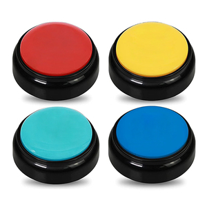 <strong>Custom</strong> Round Answer Buzzers Battery Playback <strong>Easy</strong> <strong>Button</strong> Colorful Recordable Dog Learning Speaking <strong>Button</strong> - Product Image 3