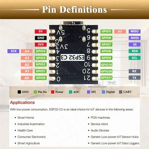 ESP32-C3 scheda di sviluppo WiFi SuperMini per Arduino Mini Size Kit facile da usare
