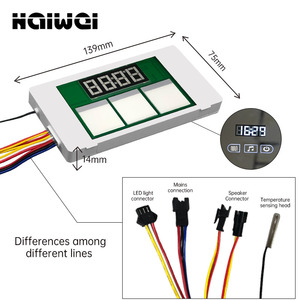 60W 12V 5A Baño iluminado 2 + 1 LED Espejo Sensor táctil 2 botones Control inteligente Tiempo Temperatura Pantalla Bluetooth Interruptor táctil - Product Image 2