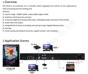 Huidu HD-VP210C 3 in 1 Synchronous Controller HD-Player for Led SCREEN LED <strong>Video</strong> <strong>Processor</strong> - Product Image 2