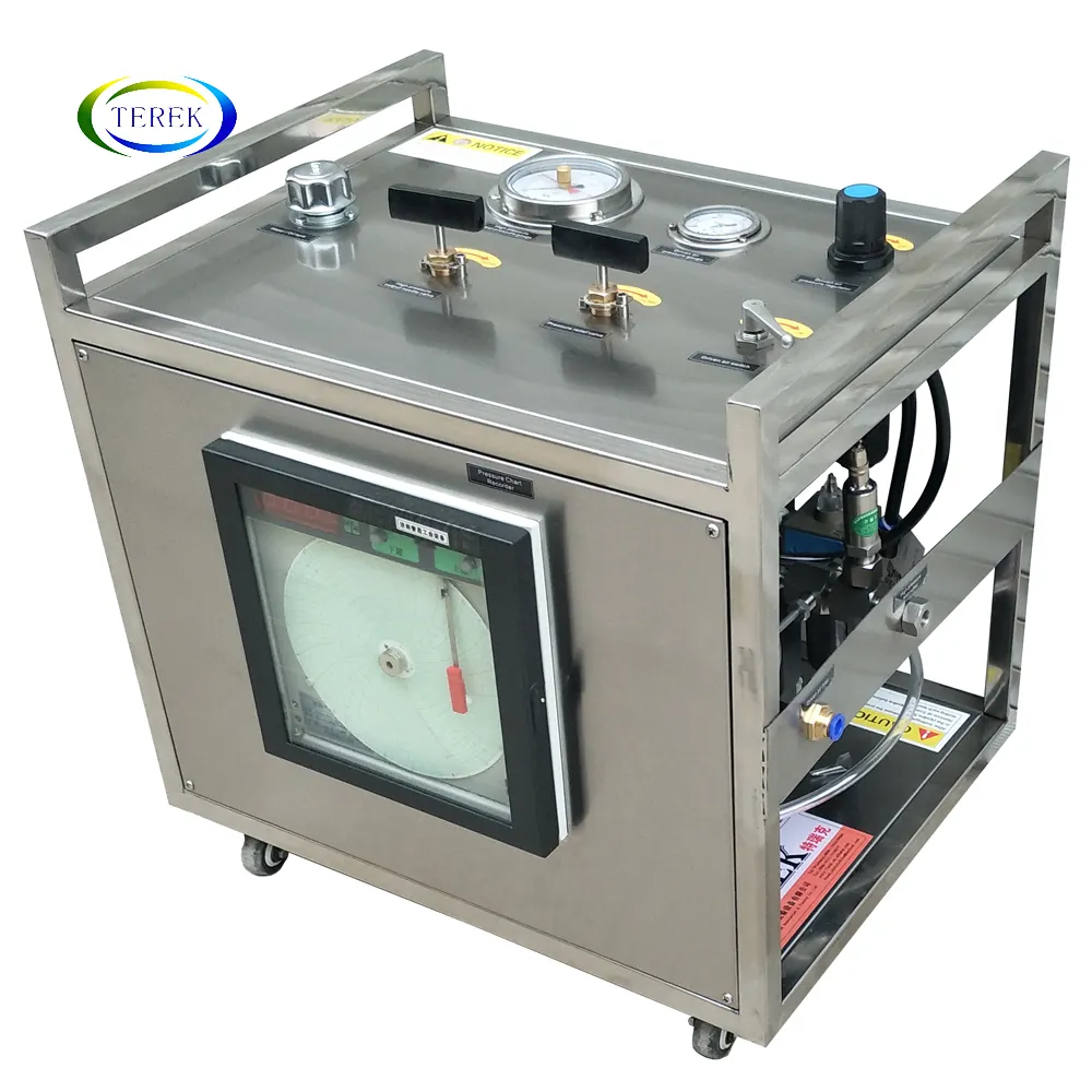 TEREK-bomba de prueba de presión de agua hidrostática neumática, unidad con grabadora Digital o mecánica