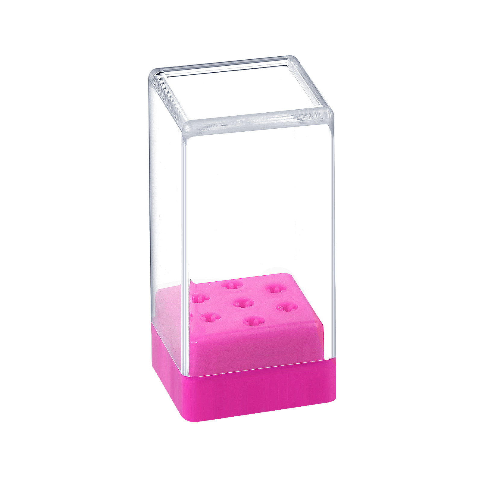 Square rose red 7 holes