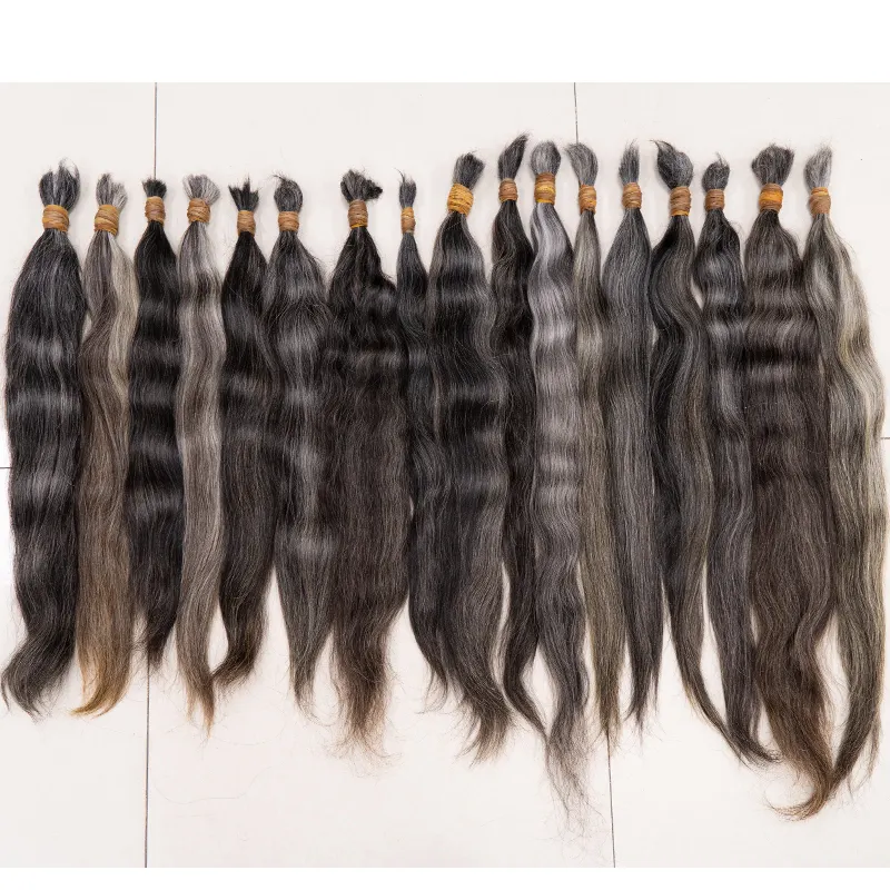 Zijdeachtige Rechte 100 Procent Hoge Kwaliteit Bulk Human Raw Virgin Vietnamese Hair Extensions Dezelfde Lengte Haar