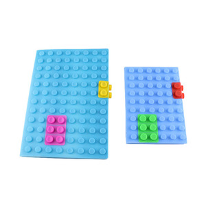 新しい販売A6ノートファッションソフトシリコーンDIYビルディングブロックパズルノートカバー防水日記ノート - Product Image 1