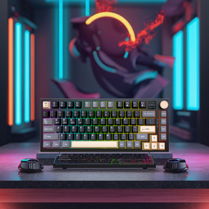 Teclado mecánico para juegos multimodo RGB, diseño de 81 Teclas tipo C con cable para conectividad Bluetooth 2,4G - Product Image 5