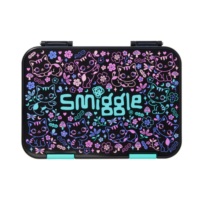 Fiambrera gato lindo floral negro-211545cm