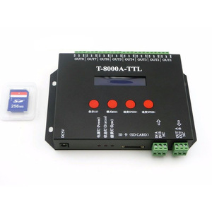 Светодиодный контроллер T8000A TTL T8000AC DMX 512 RGB 8192 пикселей, SD-карта, программируемый неоновый контроллер для светодиодной ленты - Product Image 1