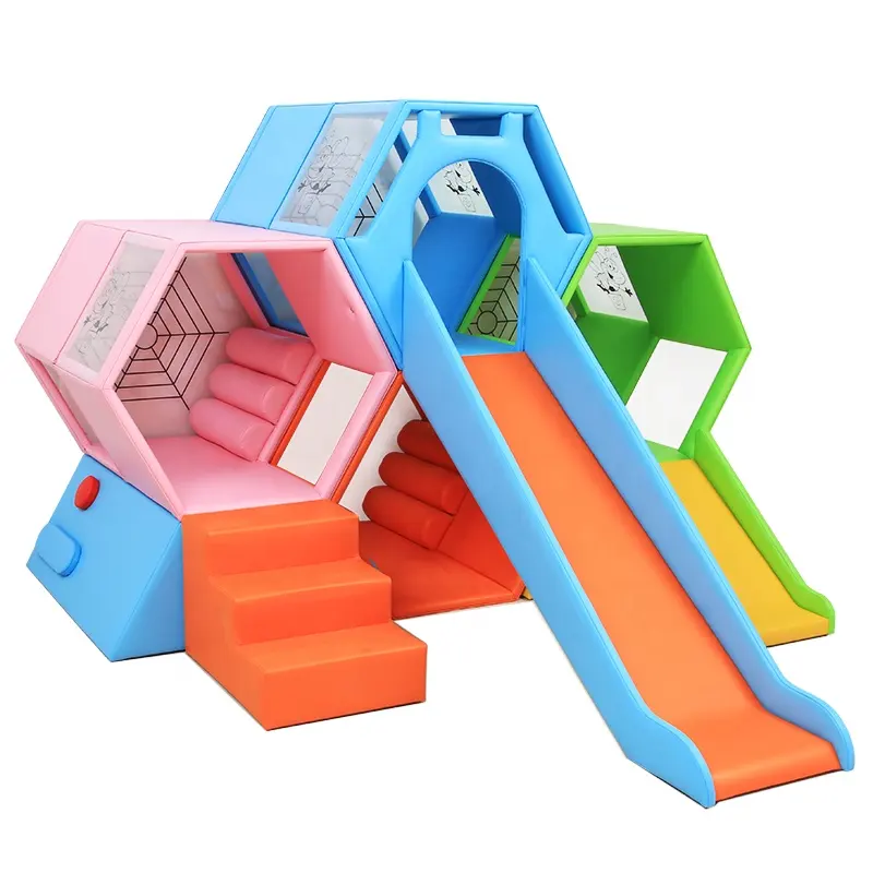 Indoor Honeycomb Soft Play equipamentos favo de mel comercial Soft Playball piscina infantil colorida para o bebê