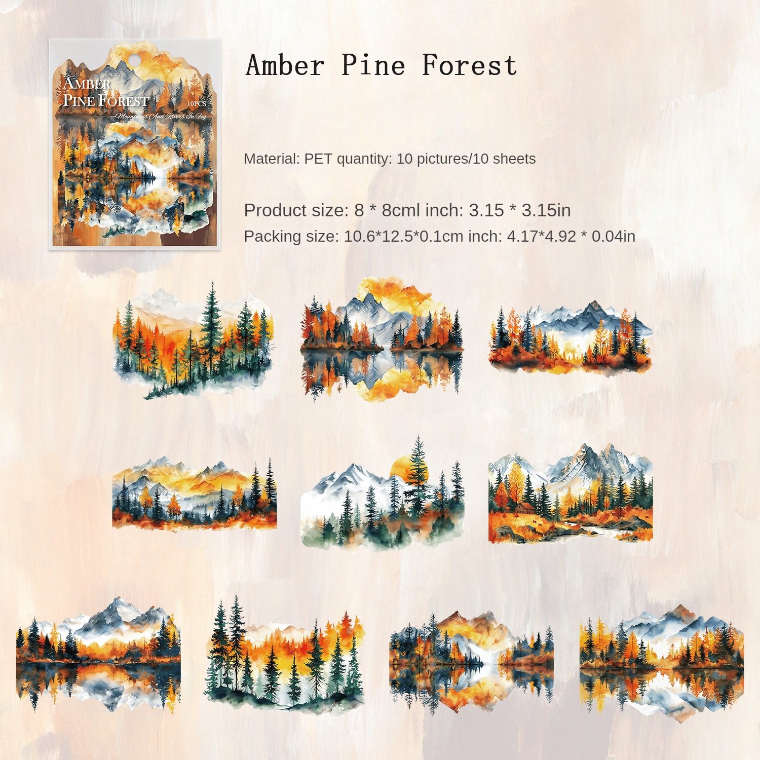 C Amber pine forest