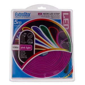 LEDネオンストリップ5M 8.5重量/容積12V 120LEDピンクライトアングル120 IP65防水シェイプ可能カスタムデザイン用 - Product Image 2