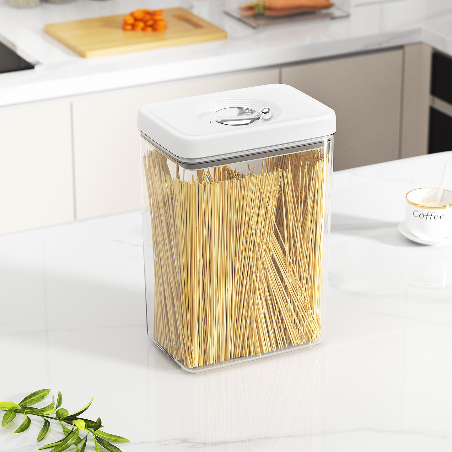 3.8L rectangular storage container with lever