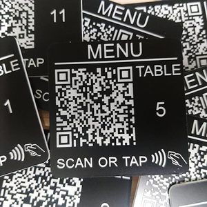 パーソナライズされたカスタマイズラベルタグステッカーステンレススチールQRコードステッカービジネスカスタムメイドステッカーDong IDタグ - Product Image 4