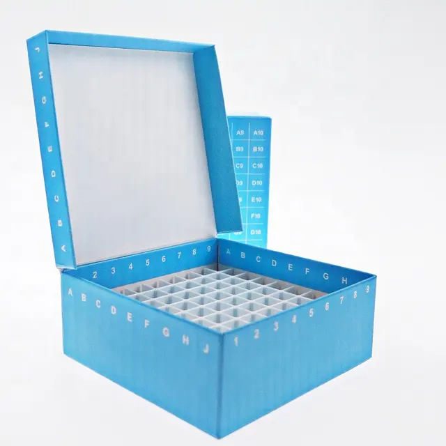 Amngent labor ausrüstung 2 zoll 100 gut papier box Cryobox für cryovial rohr