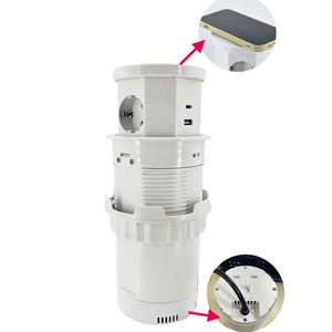 Toma de corriente emergente oculta de 16A 220V con puerto USB y 3 tomas de mesa de CA Nivel IP44 para escritorio de oficina - Product Image 5