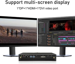2023 Neuester Desktop-Computer Intel Core i3 i5 i7 i9 9. Unterstützung der 10. Generation DP 2 HD 4K-Display WIN10 LINUX Fanless Industrial Mini - Product Image 4