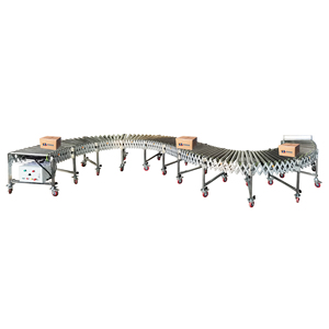 Trasportatore a rulli a fisarmonica elettrico flessibile espandibile trasportatore - Product Image 1