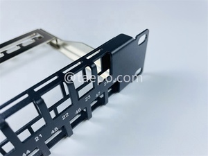 19 Inch 1U Height Rack 48 Port Empty Blank Networking <strong>Patch</strong> <strong>Panel</strong> for <strong>Cat5e</strong> Cat6 <strong>UTP</strong> RJ45 Keystone Jack With Cable Management - Product Image 3