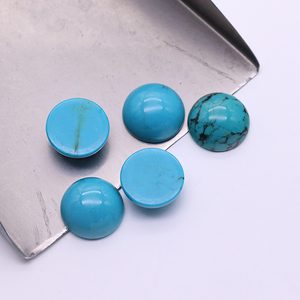 Yüksek kalite hızlı teslimat düz geri yuvarlak kesim armut kesim markiz kesim oval cabochon doğal turkuaz taşlar - Product Image 1