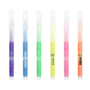 School <strong>Highlighter</strong> Set Fluorescent <strong>Chisel</strong> <strong>Tip</strong> Marker Pen with Single Pastel Color Flat Brush <strong>Tip</strong> Packaging - Product Image 3