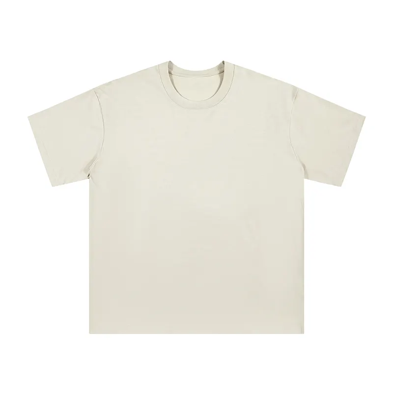 Camiseta de algodão unissex com estampa de tela 280g, camiseta personalizada de tamanho grande, sua própria marca, masculina, cor sólida, atacado, peso pesado