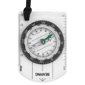 Outdoor Hiking Survival Light Weight Orienteering Compass Professional Mini Compass with Scale Ruler - Product Image 1