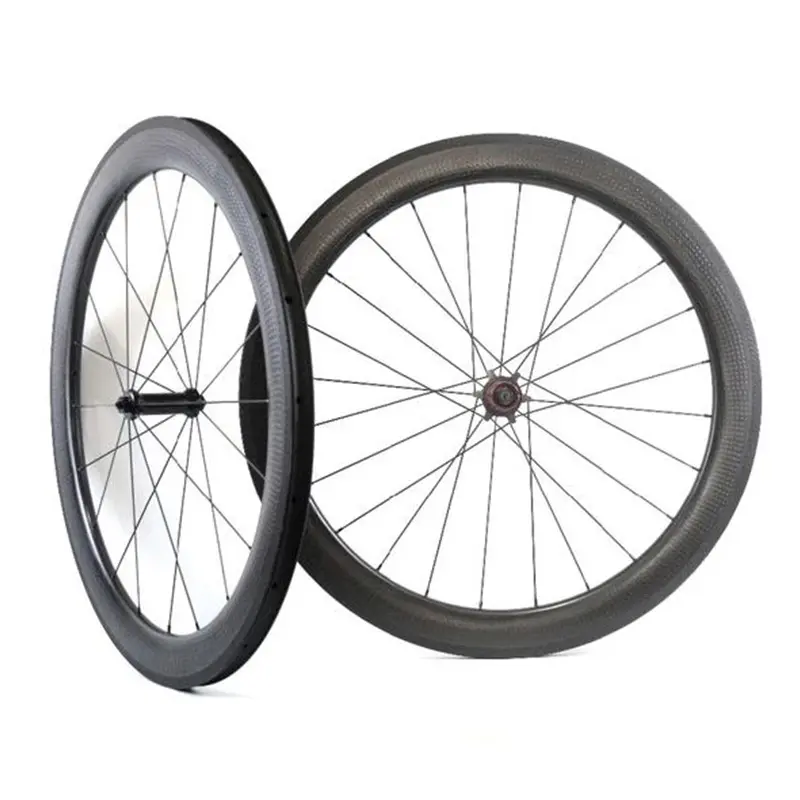 Conjunto de rodas de carbono tubular, 45/50/58mm, pneus de bicicleta de carbono, pneus de estrada, esfera de golfe, aparência, frete grátis