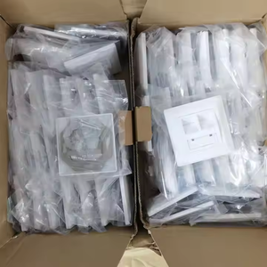 80x80mm Germany <strong>Type</strong> Faceplate Wall Plate Wall Outlet for 2 Keystone Modules Flush-Mounted Data <strong>Connection</strong> Socket - Product Image 4