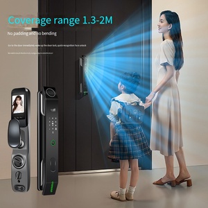 无钥匙防水数字酒店应用人脸识别3d指纹码电子自动智能门锁 - Product Image 4