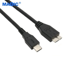 สายเคเบิลที่ใช้กันทั่วไป OEM 1m ฮาร์ดไดรฟ์สายเคเบิลประเภท C ถึง Micro USB C Micro USB - Product Image 1