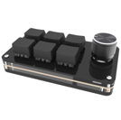 Noir 6+1 bouton sans fil RVB